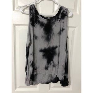 Tie Dye Cold Shoulder Top